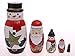 Moonmo Santa Claus Russian Nesting Dolls Snowman Nutcracker Christmas Dolls Handmade Painted Matryoshka Nesting Dolls (White Snowman&red Santa)