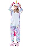JOXJOZ Kids Unicorn Onesie Pajamas Costume for Halloween Cosplay Christmas Gift (130(Suggested Height: 51