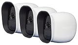 Silicone Case Skin with Dual Layer Sunshade Design, Clear (Not Fuzzy) Night Vision - Sun Glare UV Weather Protection Cover for Arlo Pro & Arlo Pro 2 Smart Security Camera, 3 Pack (White)