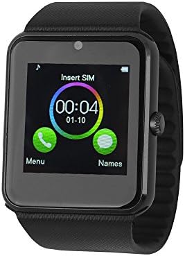 Luckiness Smartwatch with Bluetooth for Android 4.2 and above / Hands free Call Reminder Smartwatch Camera Compatible with Android Smart Phones such as Samsung HTC LG and iPhone5s/6/6s/7, Black