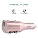 Car Charger, Wall Charger, Elepower 2 in 1 Travel Fast Portable Charger Adapter Fit iPhone 12 Pro Max/11/XS Max/8 7 Plus, Galaxy S21 Ultra S20 S10 Plus, Earbuds, Power Bank, Tablet - Rose Gold