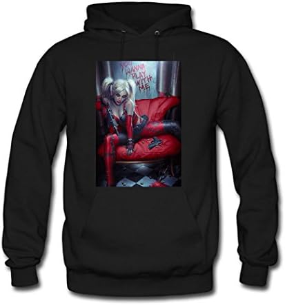 Customhoody diy Harley Quinn and Joker Men's Classic Hoodie - Black
