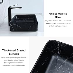Davivy 23.6'' x 13.3'' Nordic Marbling Matte Black