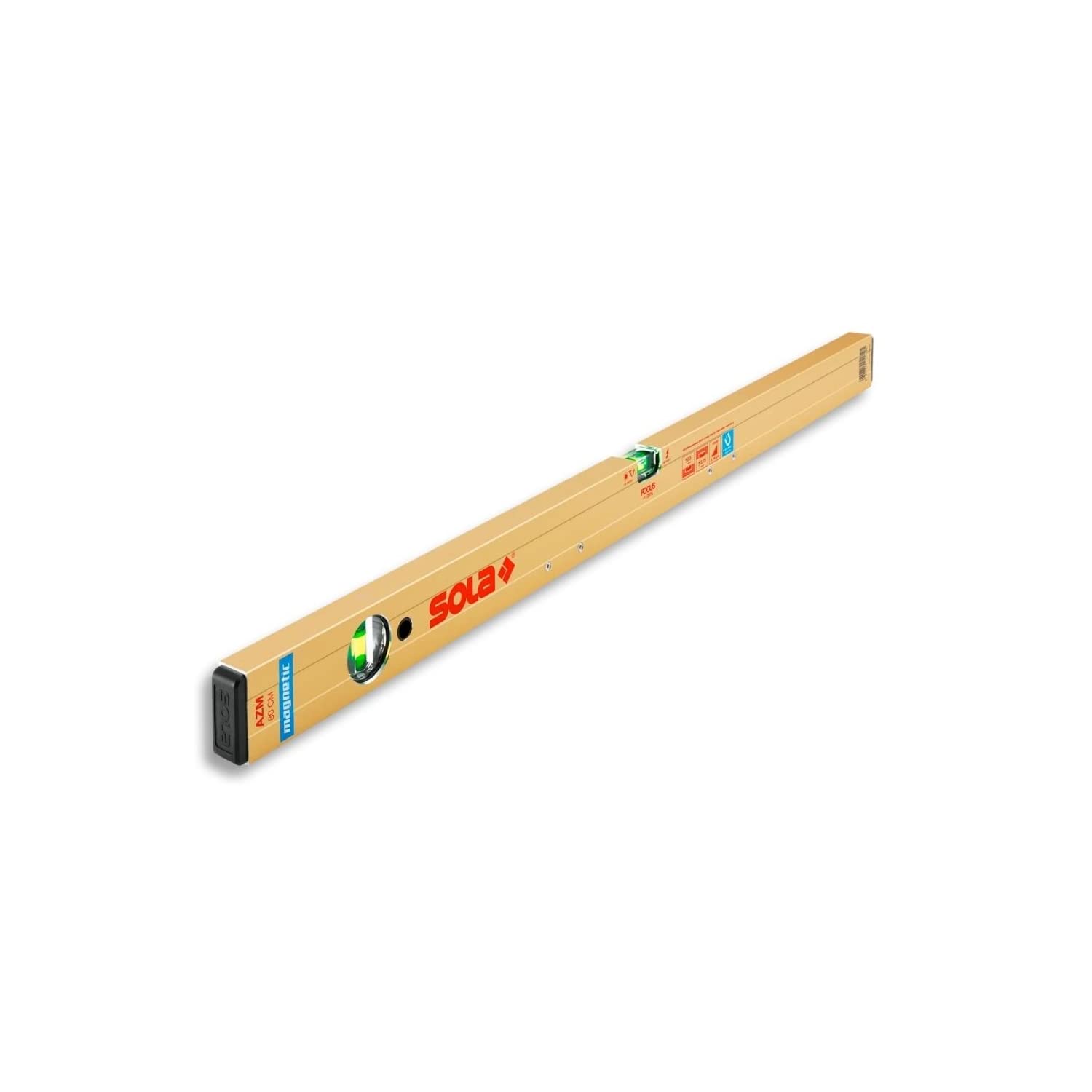 Sola AZM 40 AZM40 Spirit Level of Aluminium Magnetic 40 cm, Gold, 400 mm