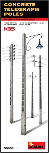 Miniart 1/35 Concrete Telegraph Poles # 35563
