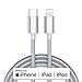 Apple MFi Certified USB C to Lightning Cable Made for iPhone X/XS/XR/XS Max / 8/8 Plus, Supports Power Delivery (for Use with Type C Chargers) 4FT (Silver)