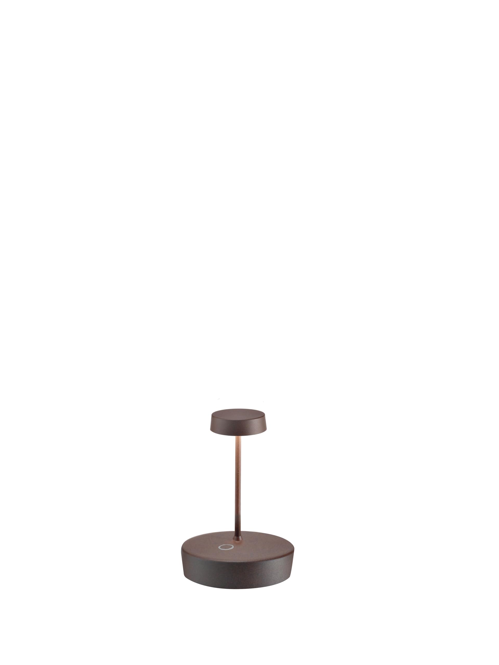 Zafferano, Swap Mini Lamp, Rechargeable Cordless Table Lamp with Touch Controls, Suitable for Interior and Outdoor, Step Dimmer, 2200-3000 K, Height 14.8 cm, Colour Corten