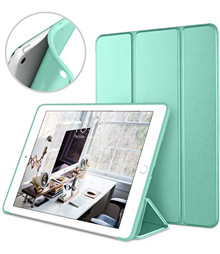 DTTO Mini Case for iPad Mini 3/2/1, (Not Compatible with Mini 5th Generation 2019) Ultra Slim Lightweight Smart Case Trifold Cover Stand with Flexible Soft TPU Back Cover [Auto Sleep/Wake],Mint Green