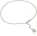 Amazon Collection 14k Yellow Gold Anklet with Sparkling Butterfly Charm, 9+1