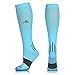 NEWZILL Medical Compression Socks for Women & Men Circulation 20-30 mmHg, Best for Running Athletic Hiking Travel Flight Nurses (Carolina Blue, L/XL)