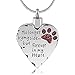 Unisex No Longer by My Side But Forever in My Heart Dad&Mom Cremation Ashes Urn Pendant Necklace (Pet)