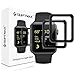 [For Series 2/3] SUPTMAX Screen Protector for Apple Watch Series 3 [3D Full Coverage] Apple Watch Screen Protector 42mm [Carbon Fiber Frame + Tempered Glass] (42mm, Black)