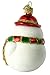 Old World Christmas Round Snowman Glass Blown Ornament