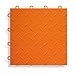 BlockTile B1US4927 Garage Flooring Interlocking Tiles Diamond Top Pack,  Orange, 27-Pack