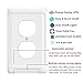Aodigesa Outlet Wall Plate with LED Night Lights, Auto sensor light Outlet Cover,Night Light for Kids Children,Hallway,Bedroom,Kitchen,Stairs,Installs In Seconds,No Batteries or Wires (Duplex, White)