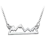 Mountain Necklace Jewelry For Avid Outdoor Lovers, Hikers, Skiers, Snowboarders, Climbing Enthusiasts