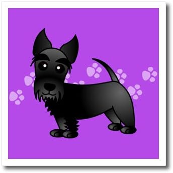 3drose Ht 40869 3 Mignon Noir Dessin Animé Scottie Chien