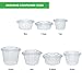 Galashield 100 Sets 1 oz Small Plastic Containers with Lids, Jello Shot Cups, Disposable Portion Containers, Souffle Cups for Sauce and Dressing