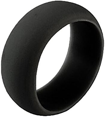 Unigds Silicone Wedding Ring For Men And Women,2 Pack Elastic Sports Fitness Engineer Rings (Black, 9)