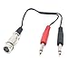 6.35mm to XLR Cable - Riipoo 20 cm 6.35mm Male to XLR Female Stereo Audio Microphone Adapter Cable, 2 Dual 1/4 TS 6.35mm Mono Male to XLR Female Splitter Cable