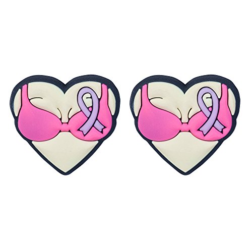 Racket Expressions Breast Cancer Support Pink Heart Tennis Vibration Dampener 2-Pack