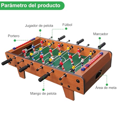 NUCLMNA Mesa de Futbolito, Juego de Puzzle de Fútbol Portátil, Futbol Juego de Mesa Mini Mesa Multijuegos para Niños y Adultos, Fácil de Instalar, Ideal para Regalos, Fiestas y Familia
