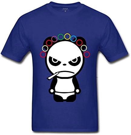 Men's Hipanda Smoking Cotton Short Sleeve Tshirt Printed Tops M Royal Blue