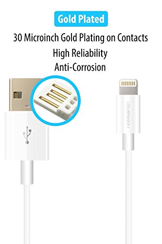 HomeSpot 5 inches / 13cm Extra Short Tangle-Free Lightning to USB Cable with Ultra Compact Connector - //medicalbooks.filipinodoctors.org
