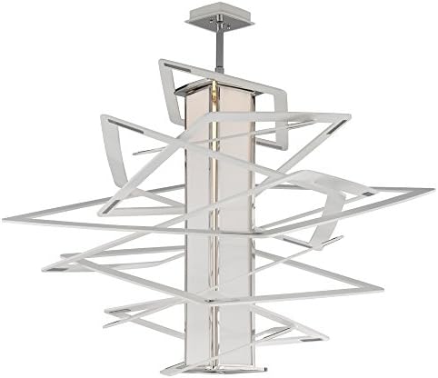 Corbett 185-44, Tantrum Large Square Pendant, 1 Light LED, White
