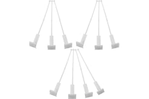 VICASKY 10pcs White Plastic Car Window Flag Poles with Heavy Duty Clips for Vehicle Flag Mounts, Automotive