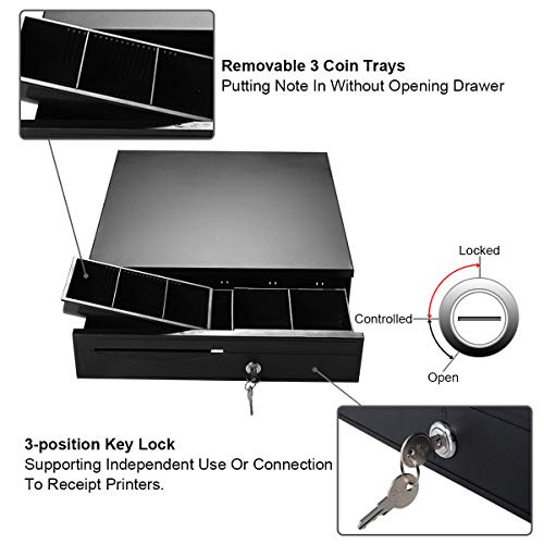 Tangkula Cash Register Drawer For Point Of Sale Pos System