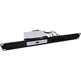 19-inch 1U Network Rack Mount for Ubiquiti Gateway UCG-Ultra and UXG-Max, Keystones and Cables Included (Black)