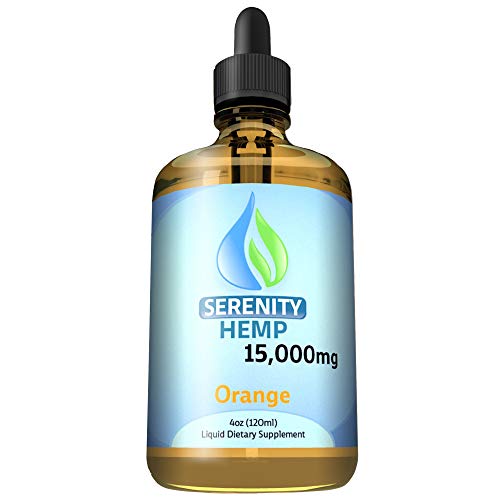Serenity Hemp Oil 4 fl oz 15000 mg (Orange) Relief for Stress