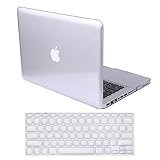 HDE MacBook Pro 13 (Non Retina) Case and Keyboard Cover Snap On Protective Hard Shell Clear Fits Old Macbook Pro 13 Inch Model A1278 with CD Drive (Crystal See Thru)