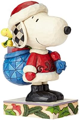 Enesco Peanuts By Jim Shore サンタスヌーピーとウッドストックストーンレジン 10 25インチの置物
