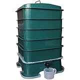 The Original Vermihut ® Plus 5 – Tray Worm Composter -Dark Green,Sustainable Design for Both Indoor & Outdoor, Worm Compost Bin for Vermicomposting Starter, Recycling Food Wastes