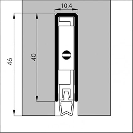 DIWARO® Automatische - Türbodendichtung | aluminium pressblank | Längen 630mm, 730mm, 830mm, 930mm, 1030mm, 1130mm, 1230mm | 