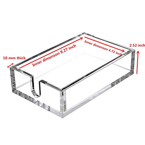 CY craft Acrylic Guest Towel Napkin Holder,Clear Bathroom Paper Hand