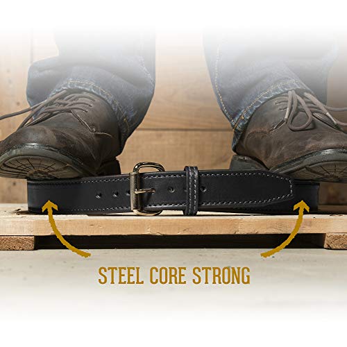 BigFoot Gun Belts 14oz with Steel Core 30 Inch Brown Flat Black