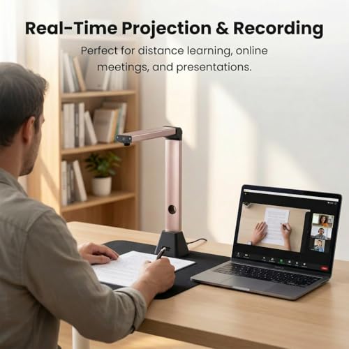 Venkillian A3 Portable Document Scanner: 13MP High Definition Multi-format with OCR 130 Languages Curve Flattening Windows (Not Compatible with Mac) USB for Home Office Business and Education