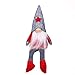 XmasExp 2ct Handmade Swedish Tomte Christmas Gnome Ornaments Set,Elf Santa Scandinavian Plush Sitting Long Hat Doll Home Decor Collectible Nisse Dolls Table Ornament