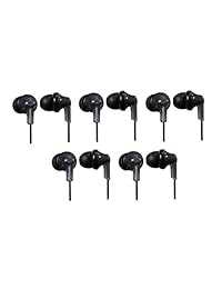 Panasonic Ergofit dentro de oído earbud auriculares   5 pack (Negro)