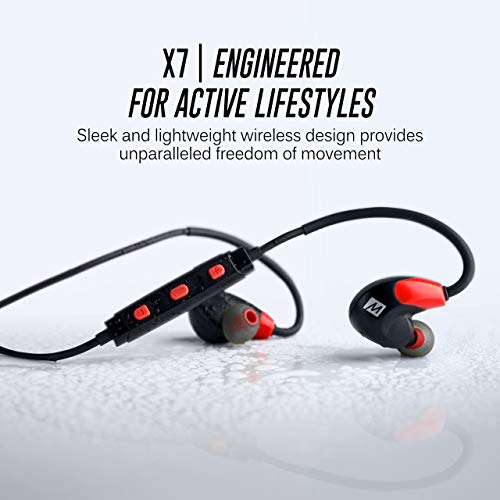 MEE audio X7 Stereo Bluetooth Wireless Sports In-Ear Headphones (Red/Black) (Certified Refurbished) - Thumbnail 4