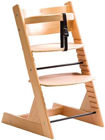 Amazon ベビーチェア 子ども椅子 キッズチェア 木製ハイチェア 天然木 ビーチ無垢材椅子 ダイニング 木製いす 14階段調節可能 安全ベルト付き セーフティガード付き ナチュラル ハイチェア ベビー マタニティ 通販