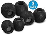 Comply Comfort Plus Tsx-100 Memory Foam Earphone Tips, Fits Etymotic, Klipsch, Shure, Westone & More, Noise Reducing Replacement Earbud Tips, Secure Fit (S/M/L, 3 Pairs)