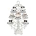 Amalfi Decor Dessert Cupcake Stand, Display Pedestal with Crystals, Whitewashed, 12 Piece