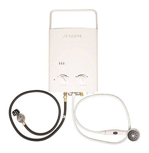 Zenvida Portable Tankless Water Heater Outdoor Shower, 6L 1.5 gpm