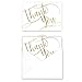 Gold Foil Thank You Note Cards / 50 Thank You Card Set / 3 1/2
