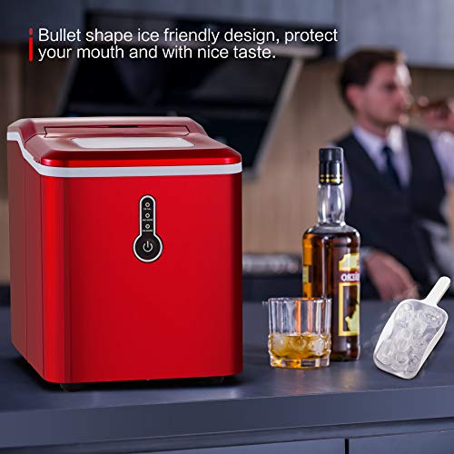 Sunmaki Eiswürfelmaschine, 12kg Eiswürfel 24h, Eiswürfelbereiter Edelstahl, 1.5L Wassertank, Eismaschine Ice Maker 120W… – Bild 7