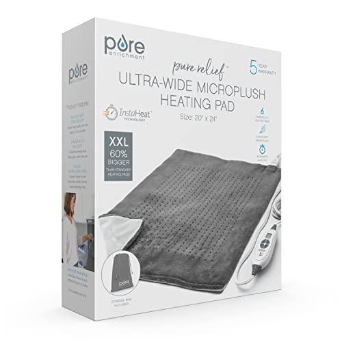Pure Enrichment® PureRelief™ UltraWide Microplush Heating Pad 20” x